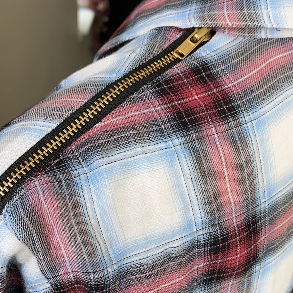 Sam Edelman Women’s Convertible Plaid Shirt (Side S) - Picture 9 of 10